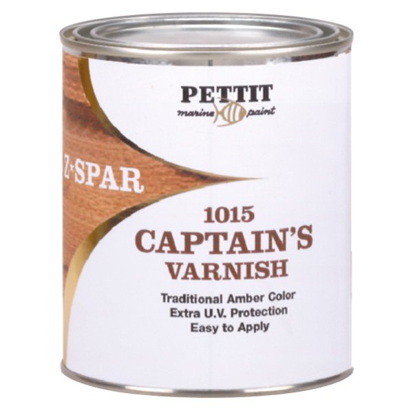 Pettit Paint® - Captain's 1 qt Traditional Amber Gloss 1015 High Performance Spar Varnish