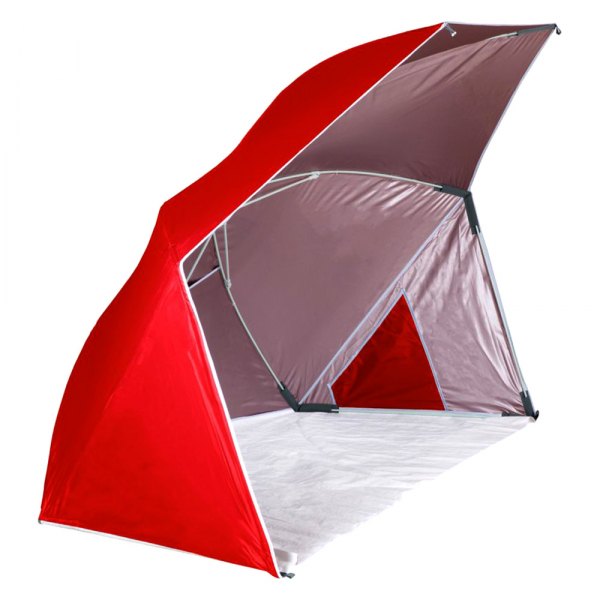 Picnic Time® - Brolly Red Beach Umbrella Shelter