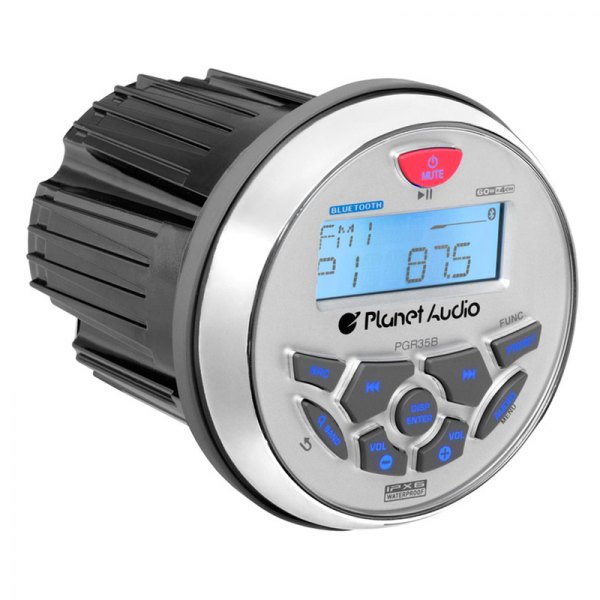 Planet Audio® - Silver AM/FM/USB/Aux/Bluetooth Stereo Receiver