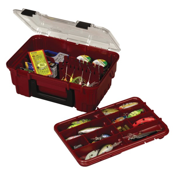 Plano® - Magnum™ 11.5" x 5" Maroon Plastic Satchel Tackle Box