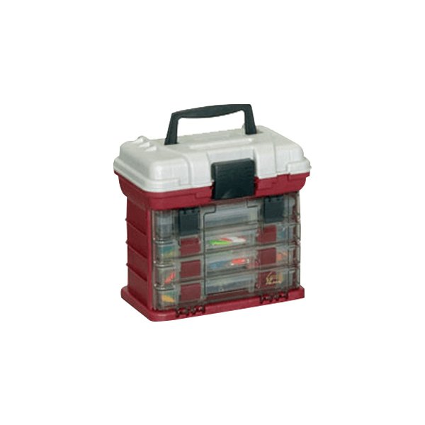 Plano® - 4-By™ 11" x 10" Red Metallic/Silver Rack Tackle Box