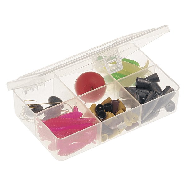 Plano® - 6-Compartment Clear Plastic Tackle Utility Box
