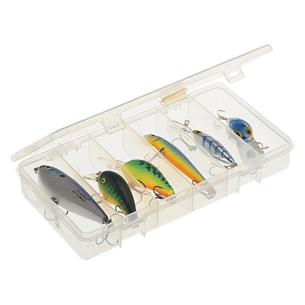 Plano® - StowAway™ 6-Compartment 8.25" x 1.38" 3400 Size Clear Plastic Utility Box
