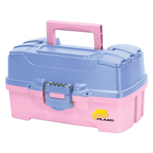 Plano® - 14.25" x 7.75" Periwinkle/Pink Plastic 2-Tray Tackle Box