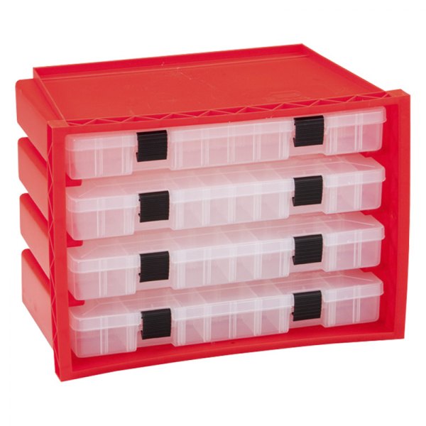 Plano® 974002 - 15.5 x 9.5 Red Plastic Portable Rack Tackle Box