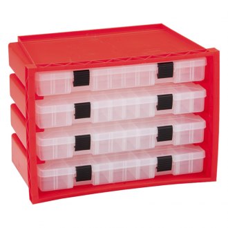 Plano® 974002 - 15.5 x 9.5 Red Plastic Portable Rack Tackle Box