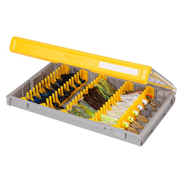 Plano® PLASE600 - EDGE™ Waterproof Yellow/Gray Plastic Jig Tackle Utility  Box