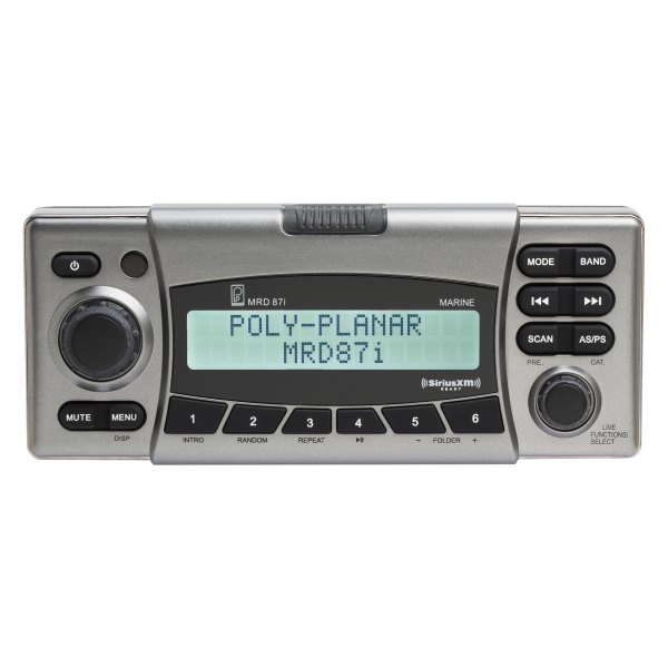 Poly-Planar® - Silver AM/FM/CD/USB/Aux/Bluetooth Stereo Receiver with Internal Docking Station
