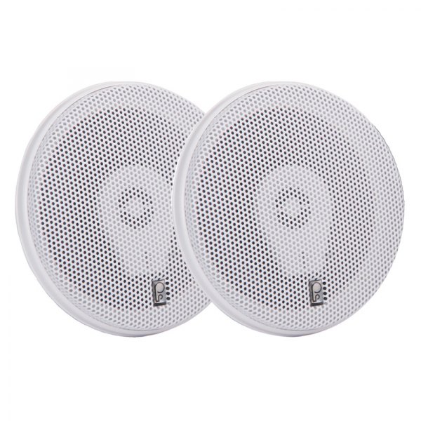 Poly-Planar® - Titanium Series 200W 3-Way 4-Ohm 5" White Flush Mount Speakers, Pair