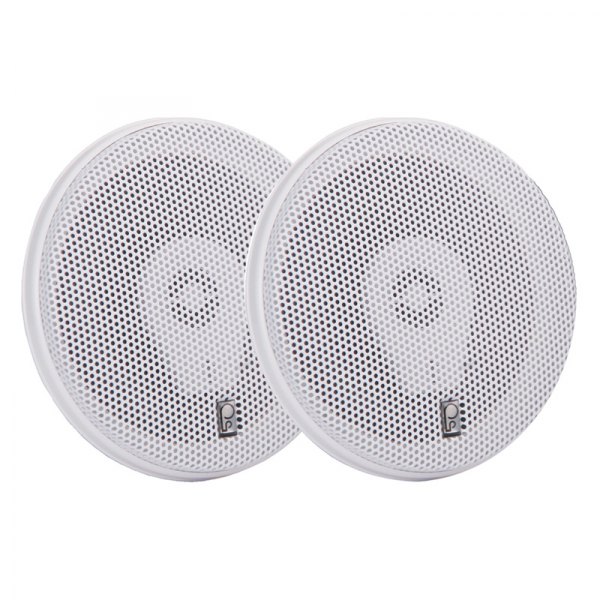 Poly-Planar® - Titanium Series 200W 3-Way 4-Ohm 6" White Flush Mount Speakers, Pair