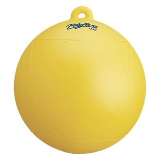 Polyform US® - Water Ski Series 8" D x 8.5" L Yellow One Eye Round Buoy