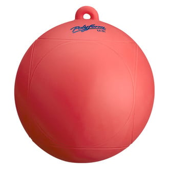 Polyform US® - Water Ski Series 8" D x 8.5" L Red One Eye Round Buoy