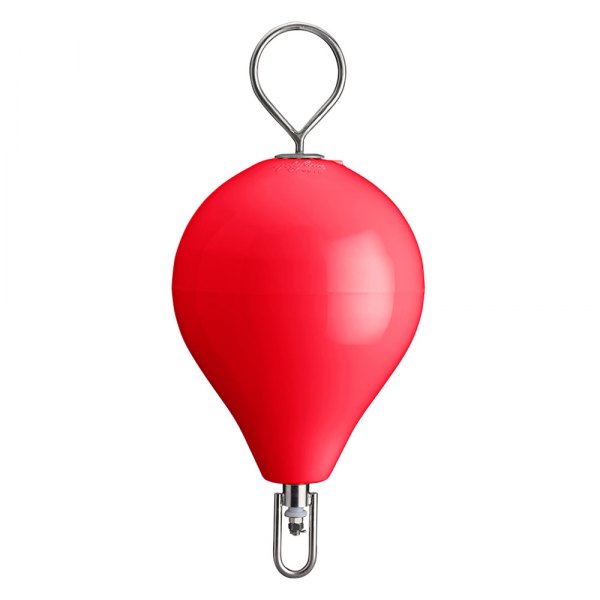 Polyform US® - CM-2 Series 13.5" D x 18" L Red Stainless Steel Round Mooring Buoy