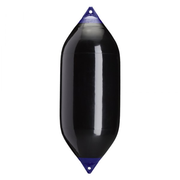 Polyform US® - F-11 Series 21.2" D x 57.5" L Black Twin Eye Cylindrical Inflatable Fender