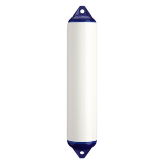 Polyform US® F-4-WHITE - F-4 Series 8.5" D x 40.5" L White Twin Eye Cylindrical Inflatable Fender