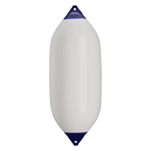 Polyform US® - F-13 Series 29" D x 76.5" L White Twin Eye Cylindrical Inflatable Fender