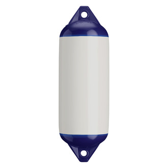 Polyform US® - F-2 Series 8.2" D x 25" L White Twin Eye Cylindrical Inflatable Fender