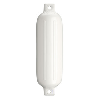 Polyform US® - G-4 Series 6.5" D x 22" L White Twin Eye Cylindrical Inflatable Fender with Air Adaptor