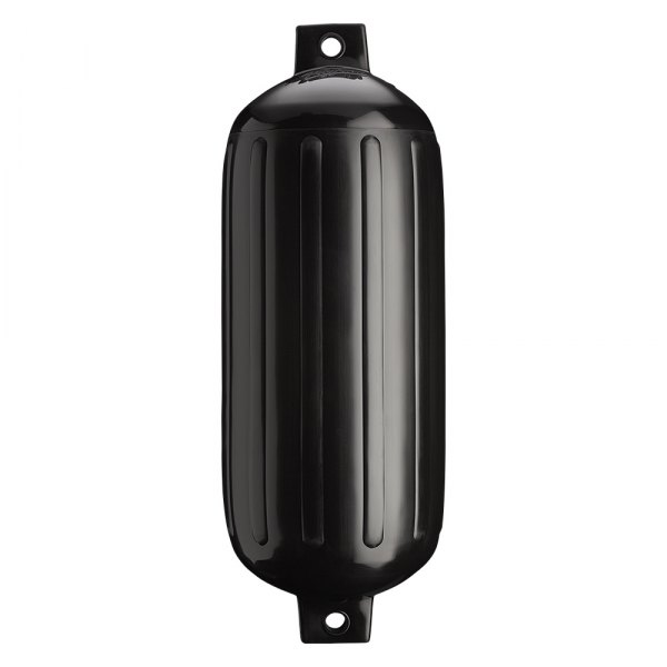 Polyform US® - G-6 Series 11" D x 30" L Black Twin Eye Cylindrical Inflatable Fender with Air Adaptor