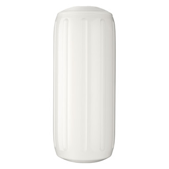 Polyform US® - HTM-2 Series 8.5" D x 20.5" L White Line Through Center Cylindrical Inflatable Fender with Air Adaptor