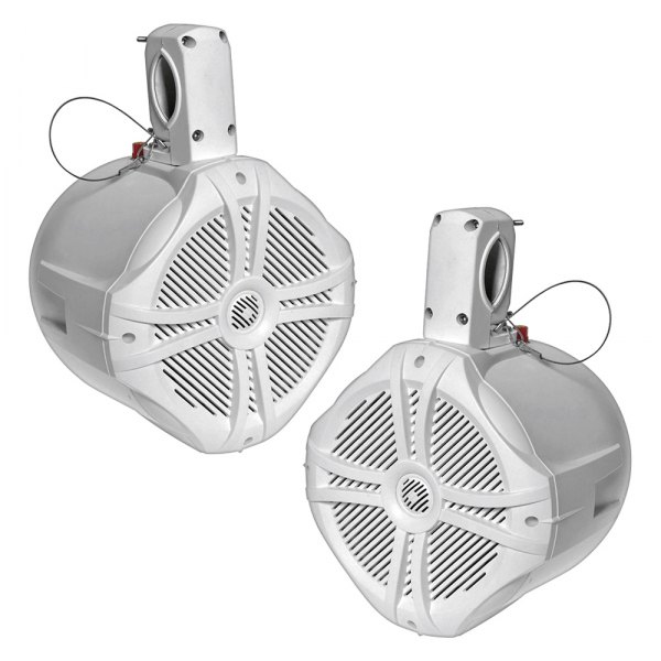 Power Acoustik® - 500W 2-Way 4-Ohm 6.5" White Wake Tower Speakers, Pair