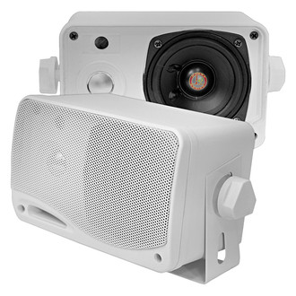 Pyle® PLMR24 - 200W 3-Way 3.5" White Box Speaker