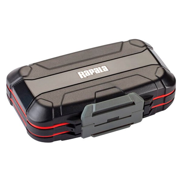 Rapala® - 6.75" x 4" x 2" Medium Black Plastic Jig Tackle Utility Box