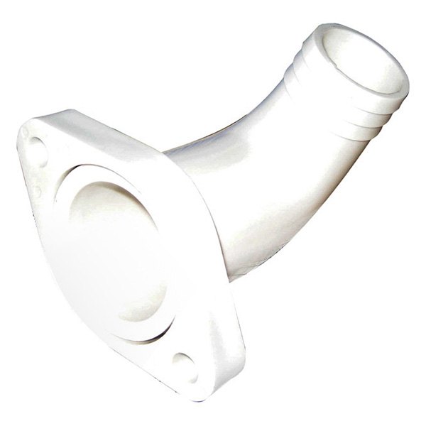 Raritan® - 90° Plastic White Elbow Pipe Flange/Hose Discharge Adapter
