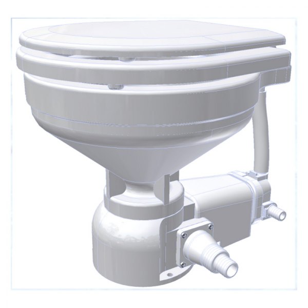 Raritan® - Sea Era Household Macerator Toilet with 12 V Electric Pump