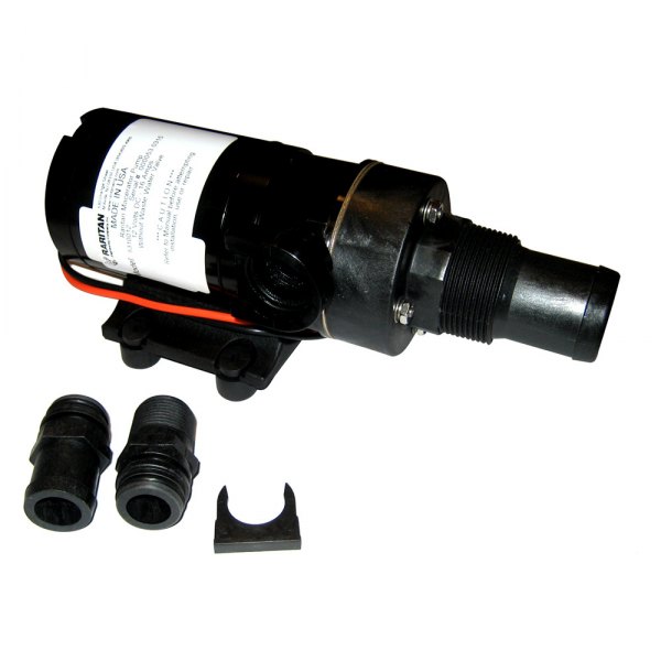 Raritan® - 12 V 660 GPH Electric Macerator Impeller Waste Pump with Barb Adapter