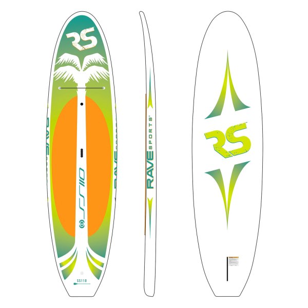 RAVE Sports® - Shoreline™ 10'9" Green Solid SUP Board