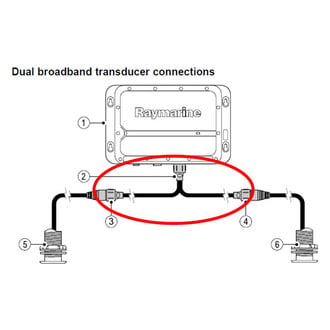 Raymarine® - Transducer Y-Cable