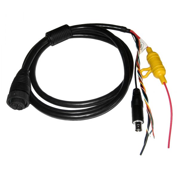 Raymarine® - 4.9' Power/NMEA0183/Video Cable with NMEA/Bare Wires/Coaxial Angled Connectors for e/gS Series Displays