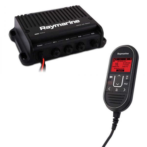 Raymarine® - Ray90 25W RF Black Fixed Mount Modular Dual-Station VHF Radio
