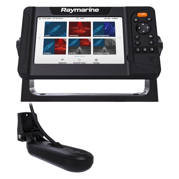Raymarine® - Element™ 7 HV 7" Fish Finder/Chartplotter with HV-100 HyperVision™ Transducer, Navionics+ US/Canada Charts