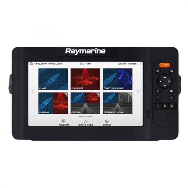 Raymarine® - Element™ 9 HV 9" Fish Finder/Chartplotter with HV-100 HyperVision™ Transducer, LightHouse NC2 US Charts