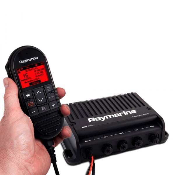 Raymarine® - Ray90 25W RF Black Fixed Mount Modular Dual-Station VHF Radio with AIS700 Transceiver