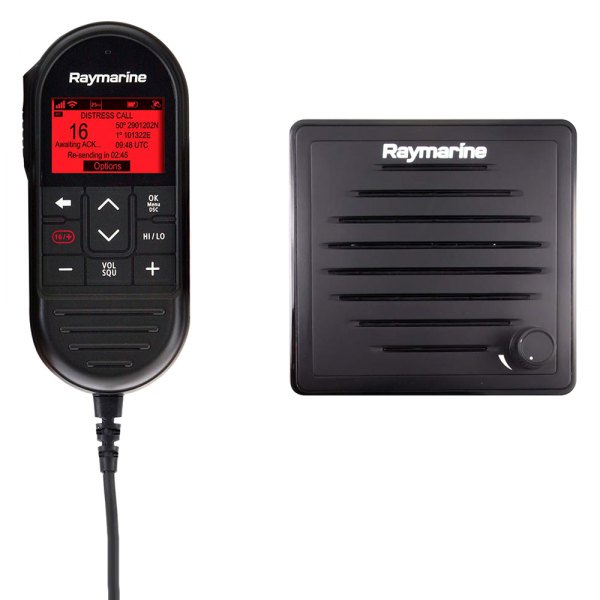 Raymarine® - Ray90 Black Fixed Mount Wired VHF Radio Second Station Kit