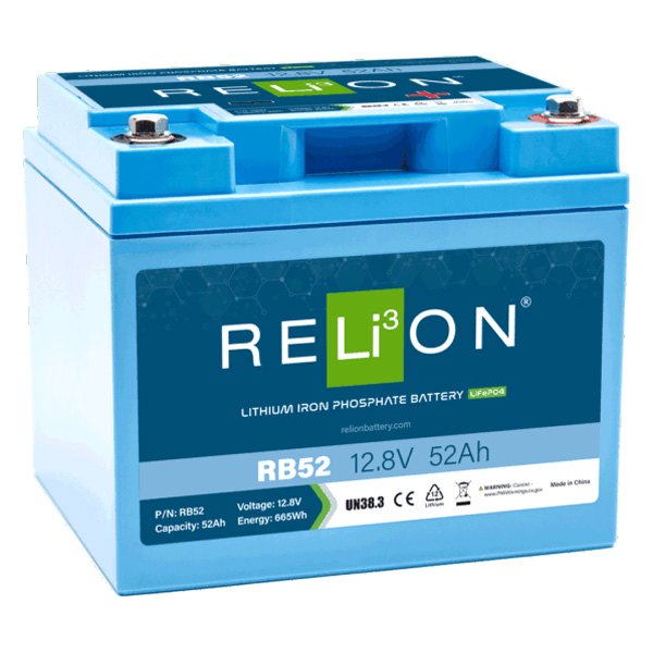 RELiON® - 12V 52Ah Lithium Deep Cycle Battery