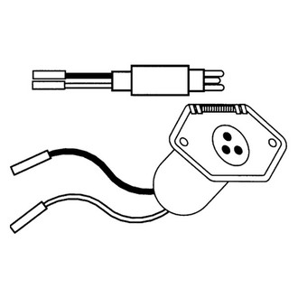 Rig Rite® - 12/24 V 10 AWG 2-Wire Trolling Motor Male Receptacle with Butt Connector