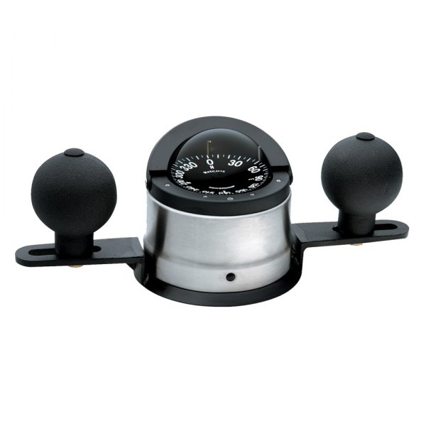 Ritchie® - Navigator™ Black/Polished Stainless Steel Binnacle Mount Compass with Quadrantal Correctors