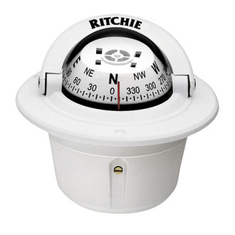 Ritchie® - Explorer™ White Flush Mount Compass