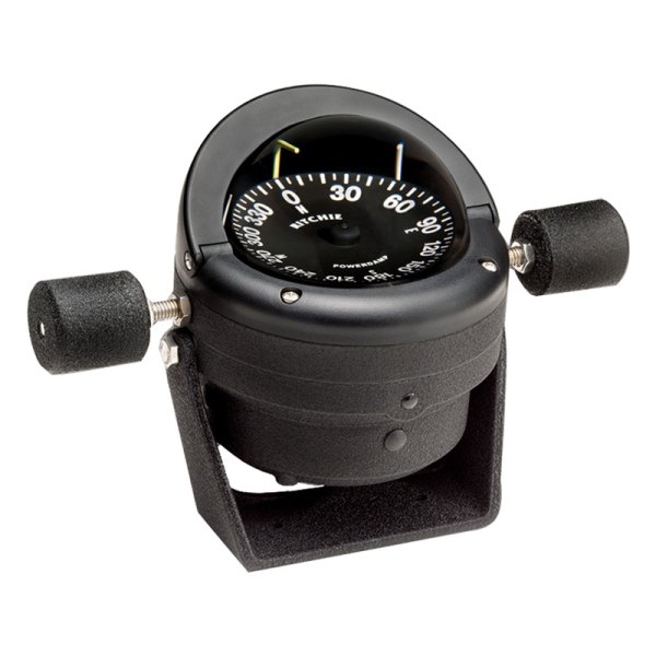 ritchie® hb-845 - helmsman™ black bracket mount compass
