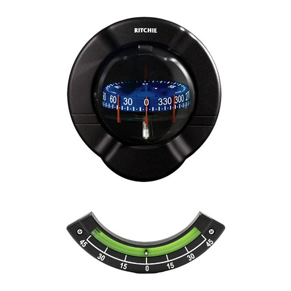 Ritchie® - Venture™ Black Bulkhead Mount Compass with Clinometer