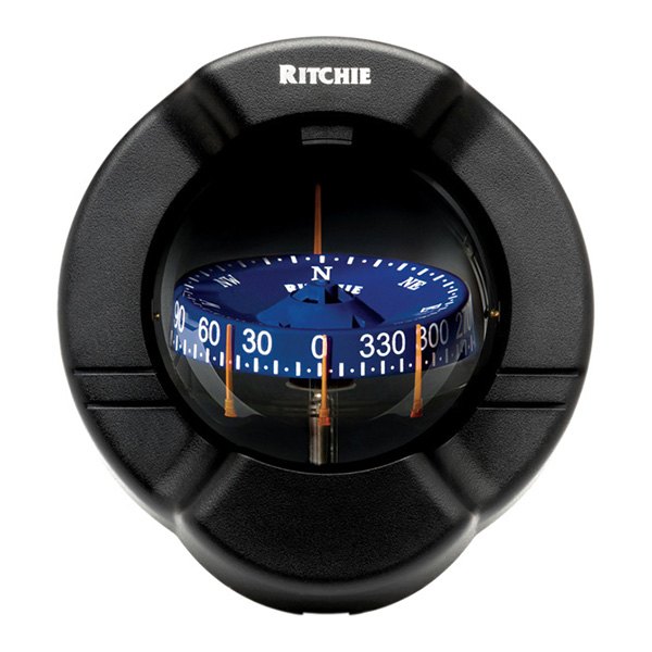 Ritchie® - SuperSport™ Black Bulkhead Mount Compass