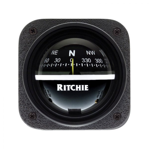 Ritchie® - Explorer™ Black/Black Bulkhead Mount Compass