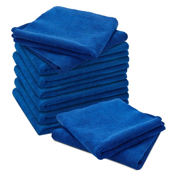 Image may not reflect your exact product!Rixxu™ - Microfiber Blue All Purpose Towels, 10 Pieces