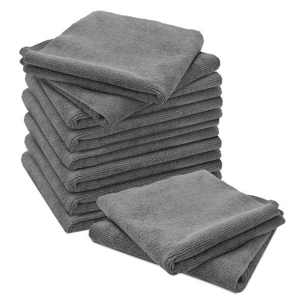 Rixxu™ - Gray 16" x 16" All Purpose Microfiber Towel (10 Pieces)