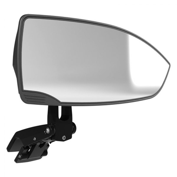 Roswell® - 19-4/5" W x 7" H Wide View Black Boat Mirror with Black Articulating Mirror Arm