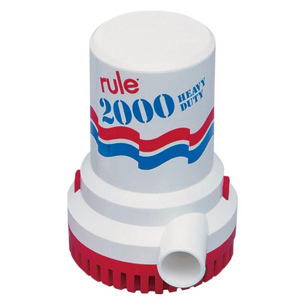 Rule Pumps® - 12 V 1998 GPH Electric Non-Automatic Impeller Submersible Bilge Pump
